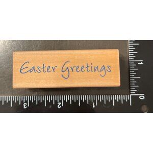 Hero Arts Easter Greetings Wood Mounted Rubber Stamp C2744